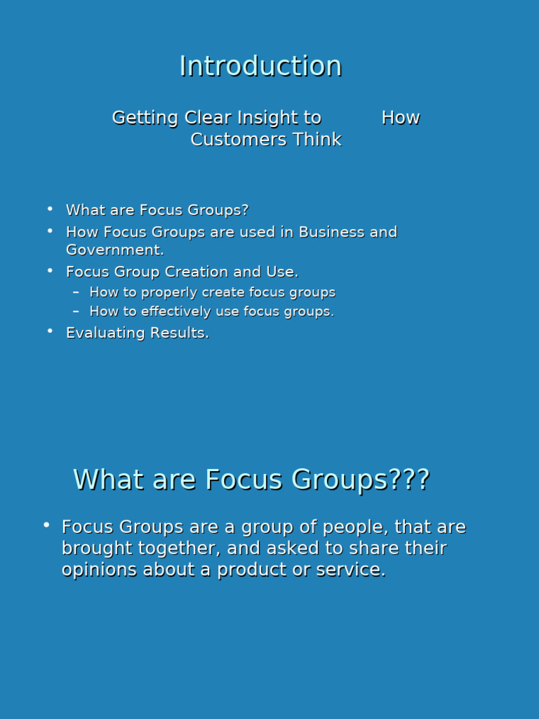 Understanding Focus Groups in Business | PDF | Focus Group | Psychology