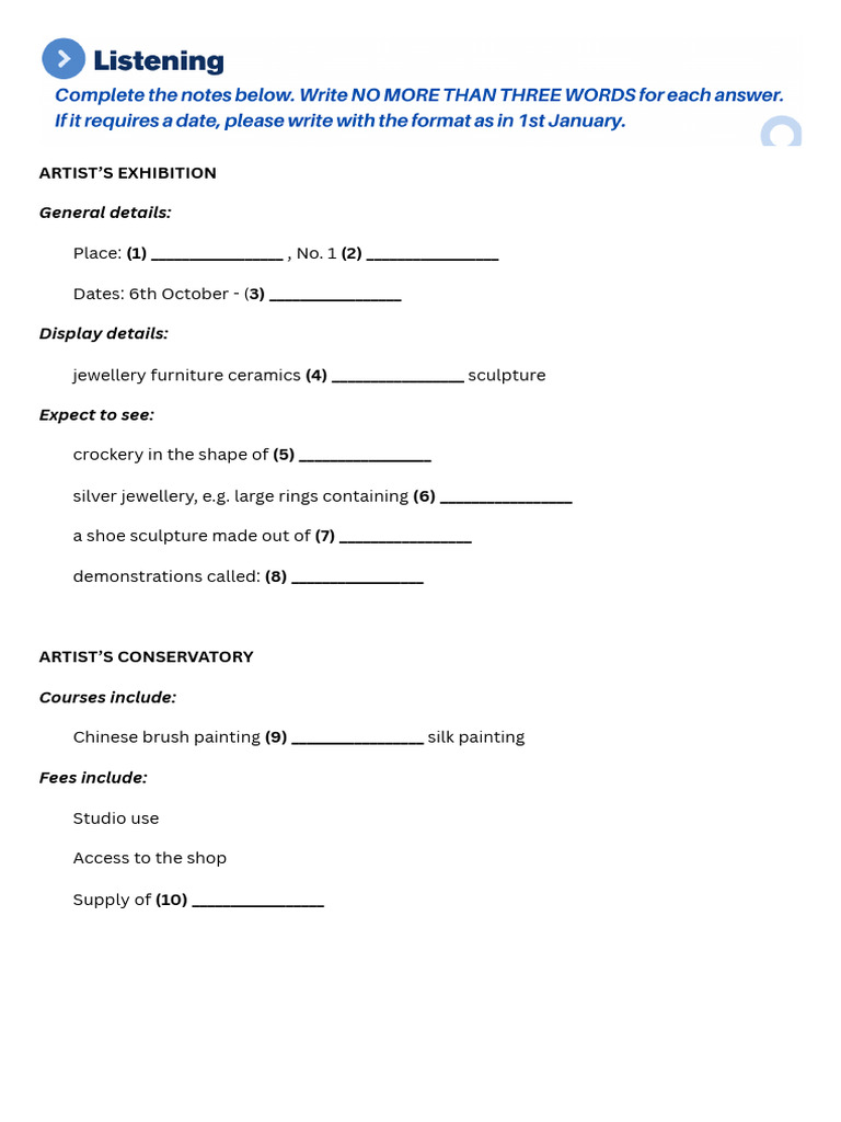 Artist's Exhibition | PDF