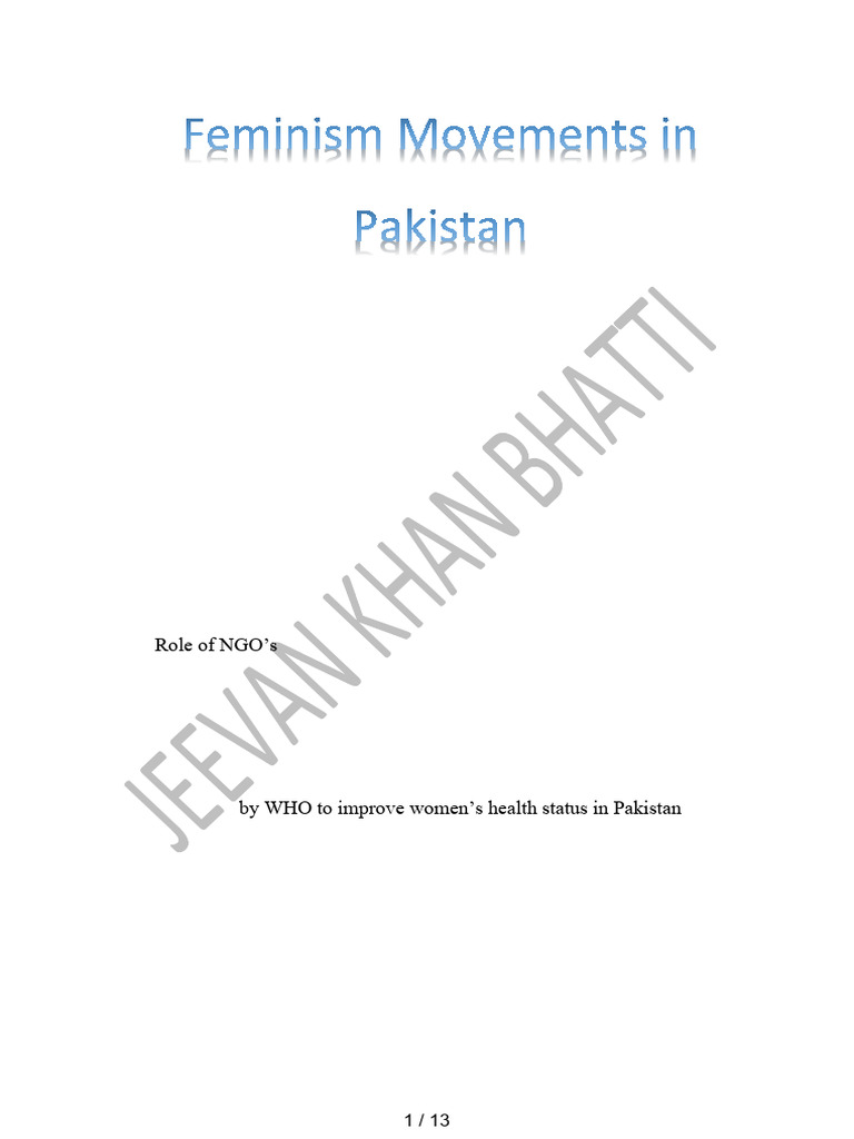 Feminism Movements in Pakistan Overview | PDF | Feminism | Gender Studies