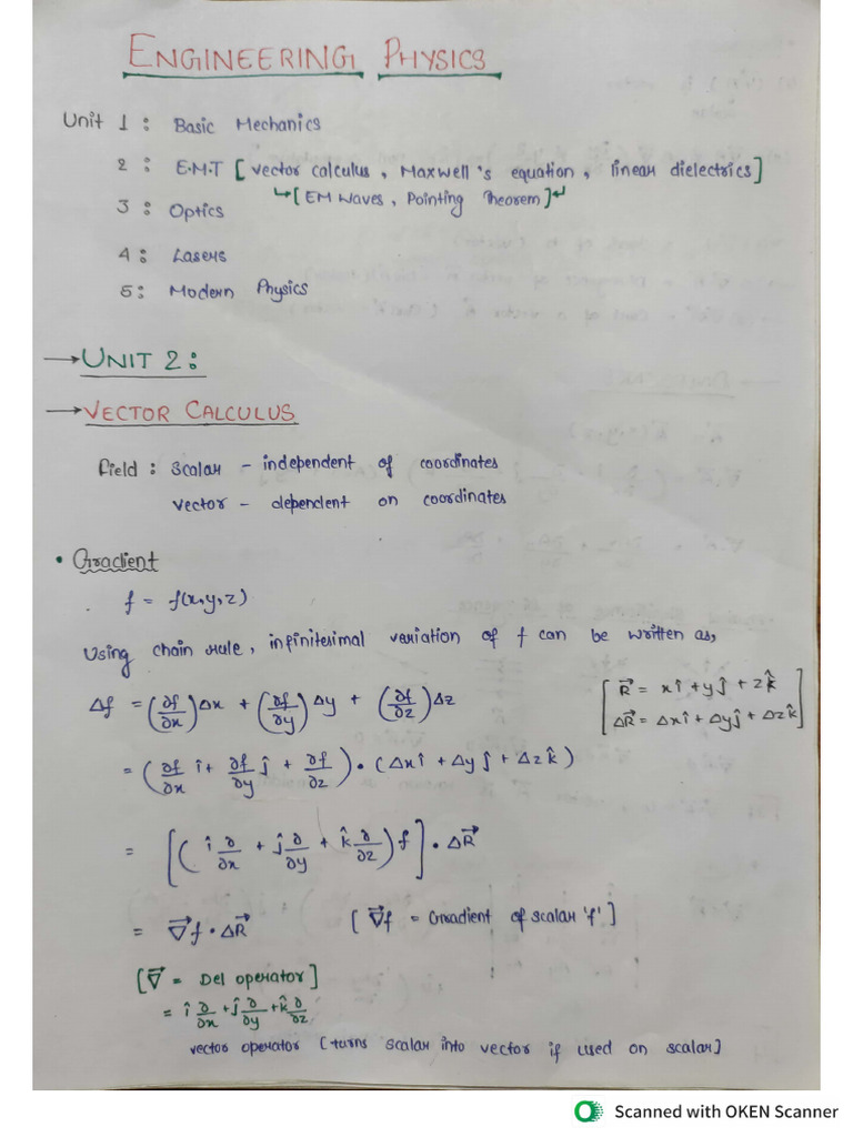 Physics Class Notes | PDF