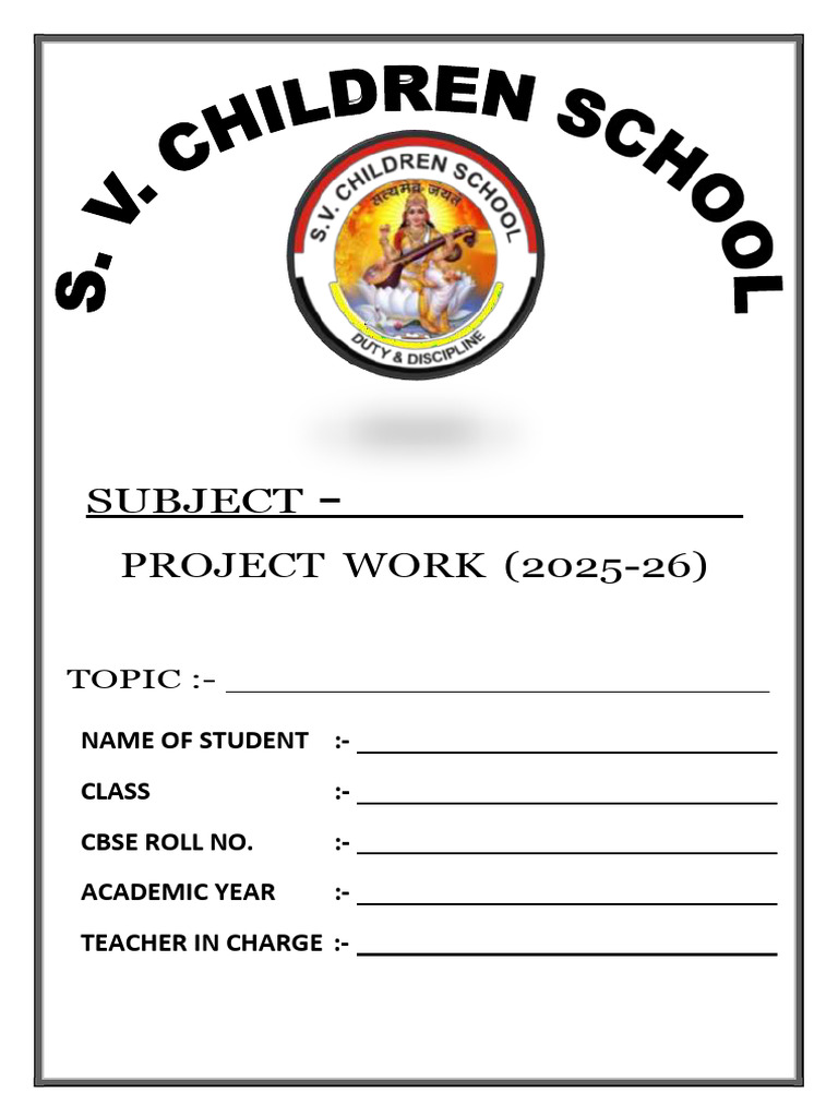 Practical File Cover Page | PDF