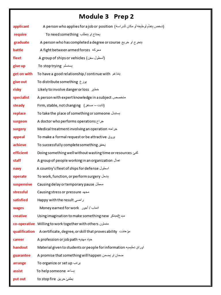 Job Application Vocabulary and Exercises | PDF