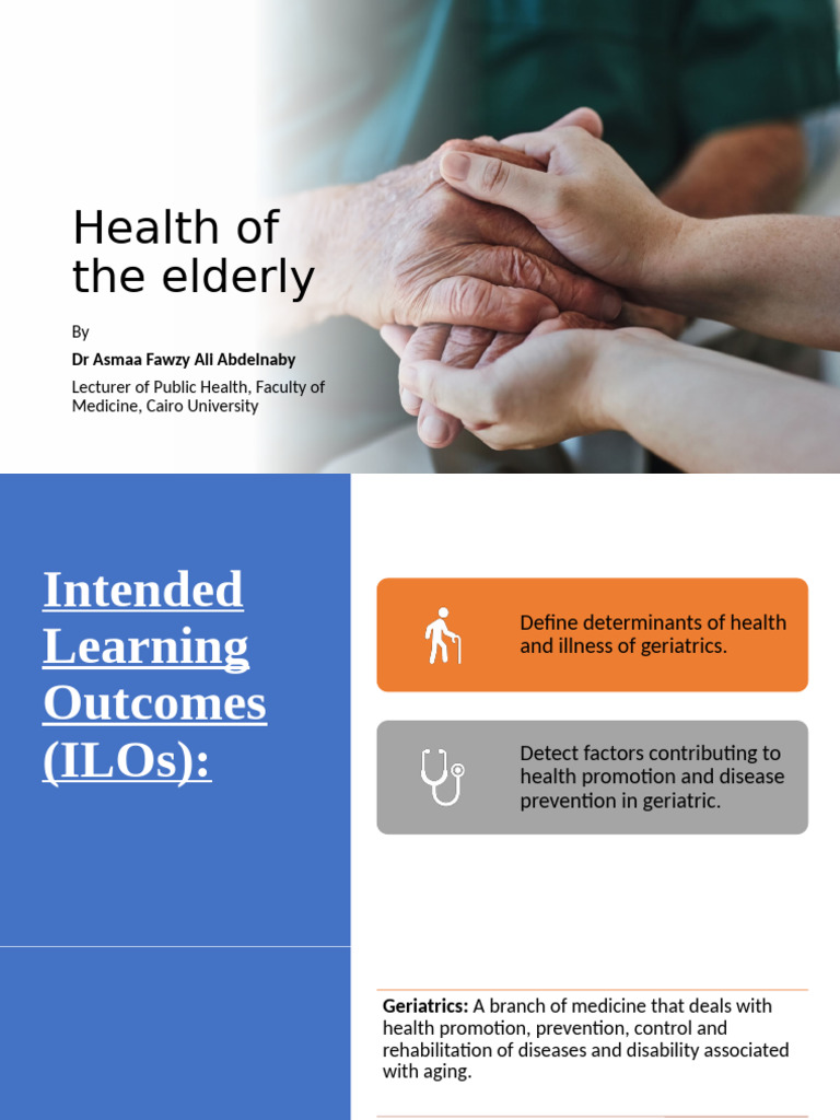 Geriatric Health: Challenges & Solutions | PDF | Dementia | Geriatrics