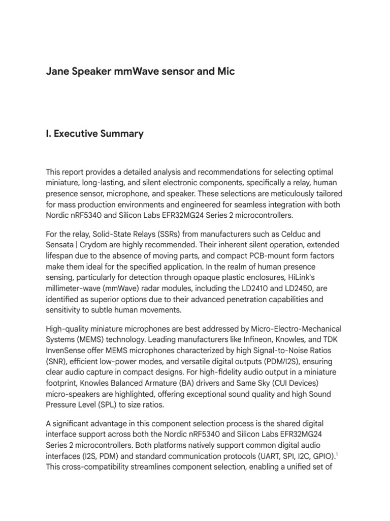 Optimal Components for IoT Microcontrollers | PDF | Loudspeaker ...