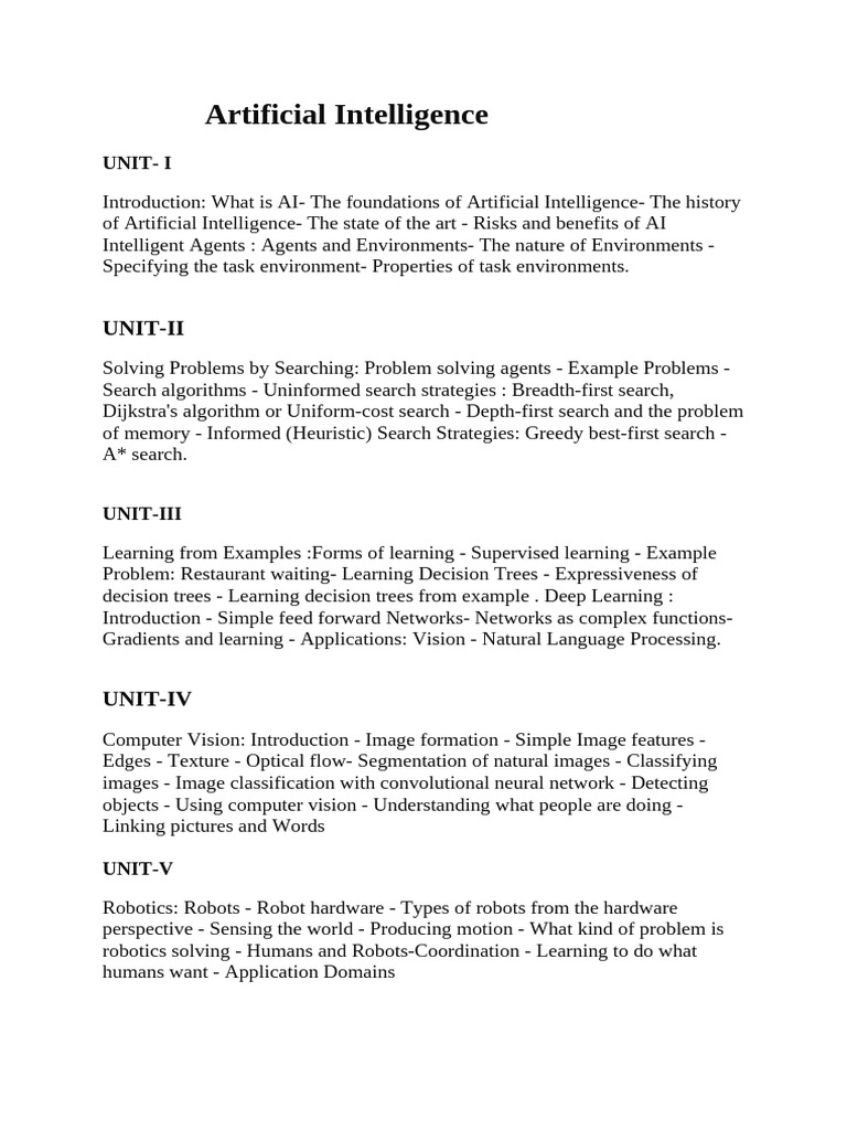 Overview of Artificial Intelligence Concepts | PDF | Artificial ...