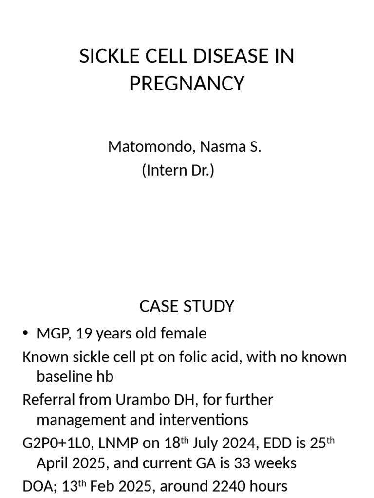Sickle Cell Disease Management in Pregnancy | PDF | Childbirth | Pregnancy