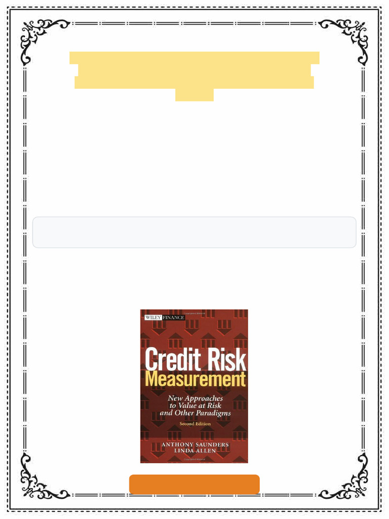Credit Risk Measurement New Approaches to Value at Risk and Other ...