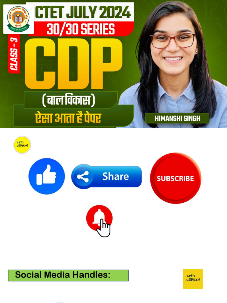 Ctet July Cdp Class-03 (1) | PDF