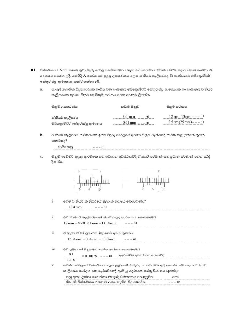 School Term Test Paper 1 Answer | PDF