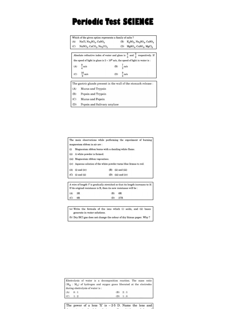 Periodic Test Reel | PDF