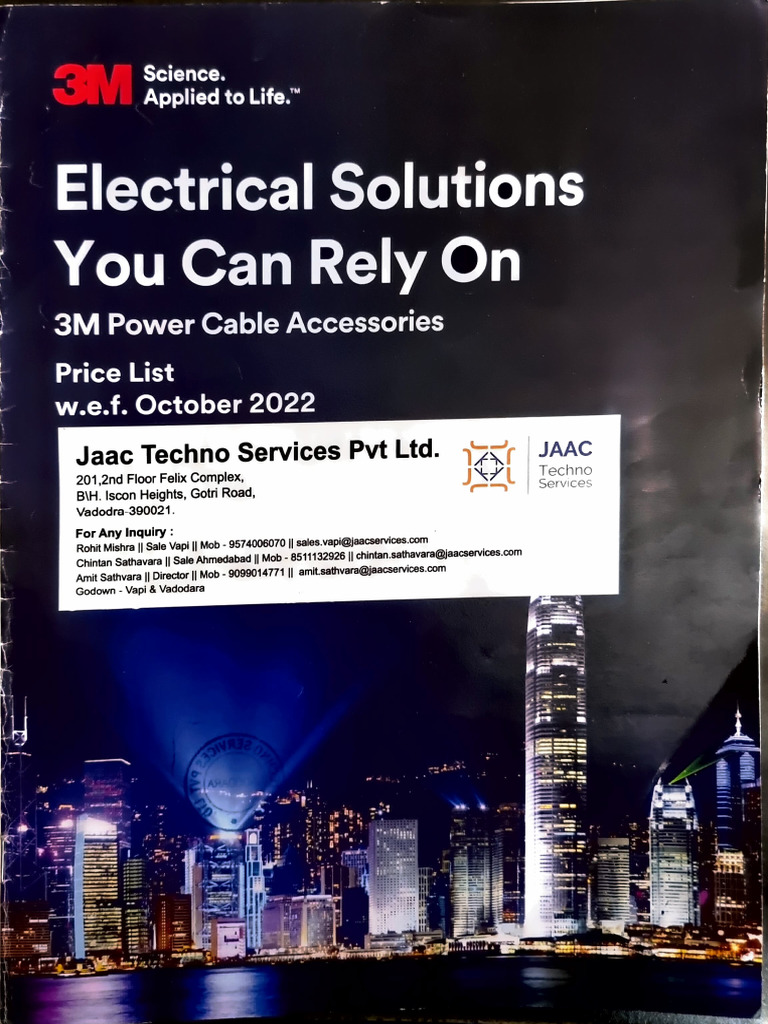 3M Cable Joint & Termination Price List October 2022 | PDF | Insulator ...
