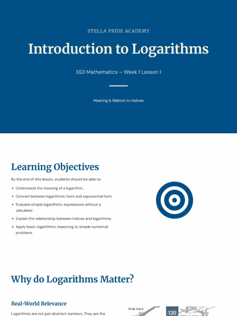 Introduction To Logarithms | PDF