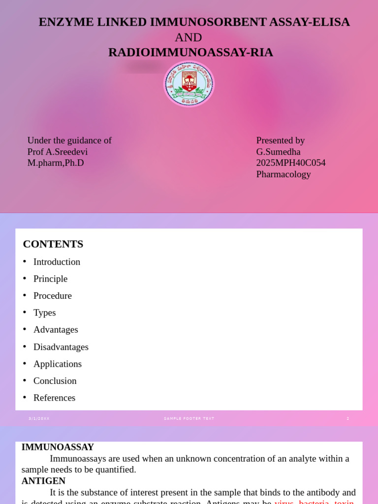 ELISA and RIA: Techniques Overview | PDF | Elisa | Immunoassay