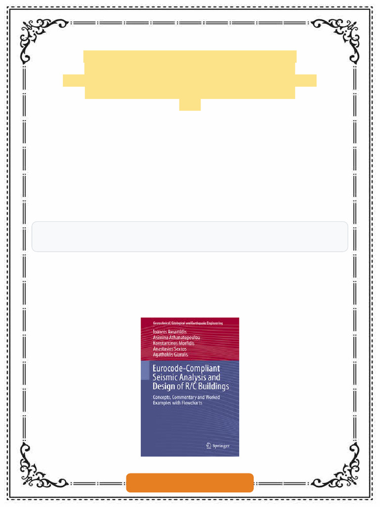 Eurocode Compliant Seismic Analysis and Design of R C Buildings ...