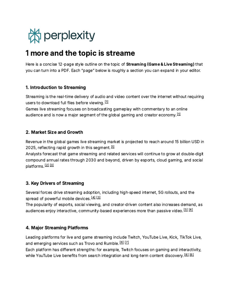Game & Live Streaming Insights Guide | PDF | Streaming Media | Mass Media