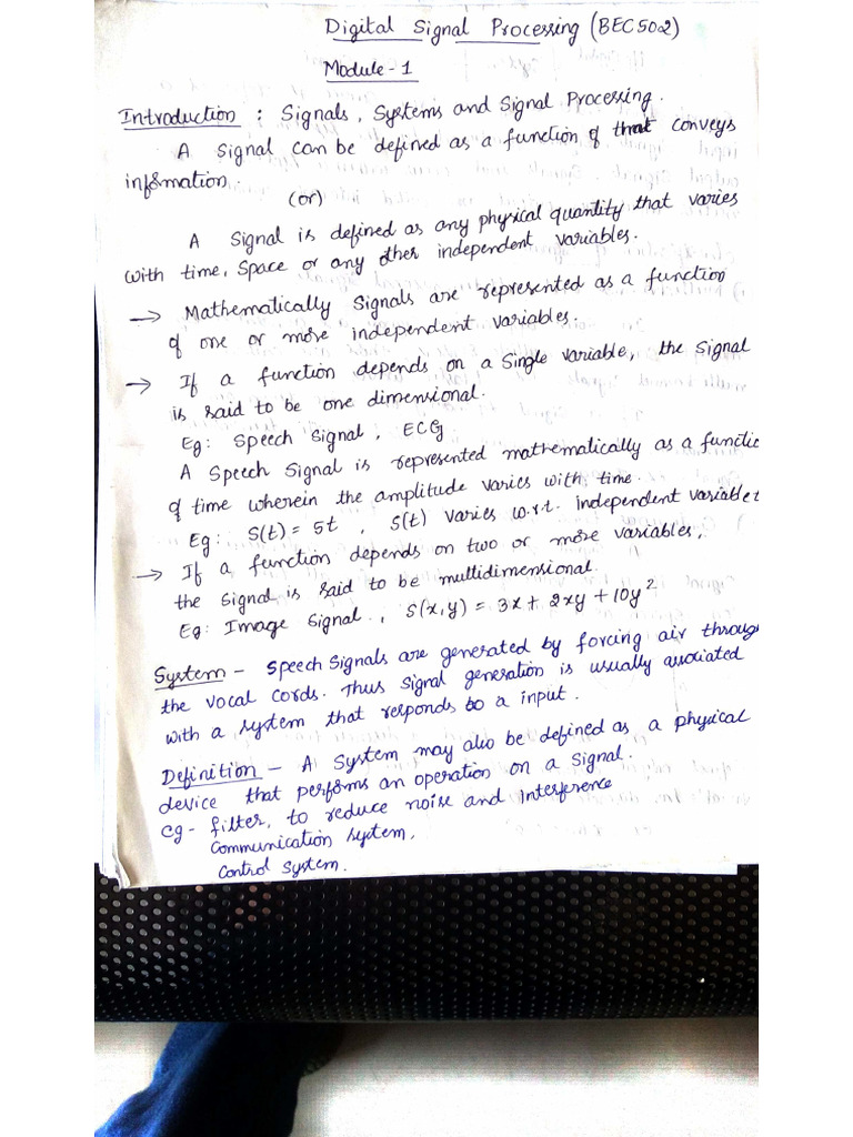 Module 1 - DSP | PDF