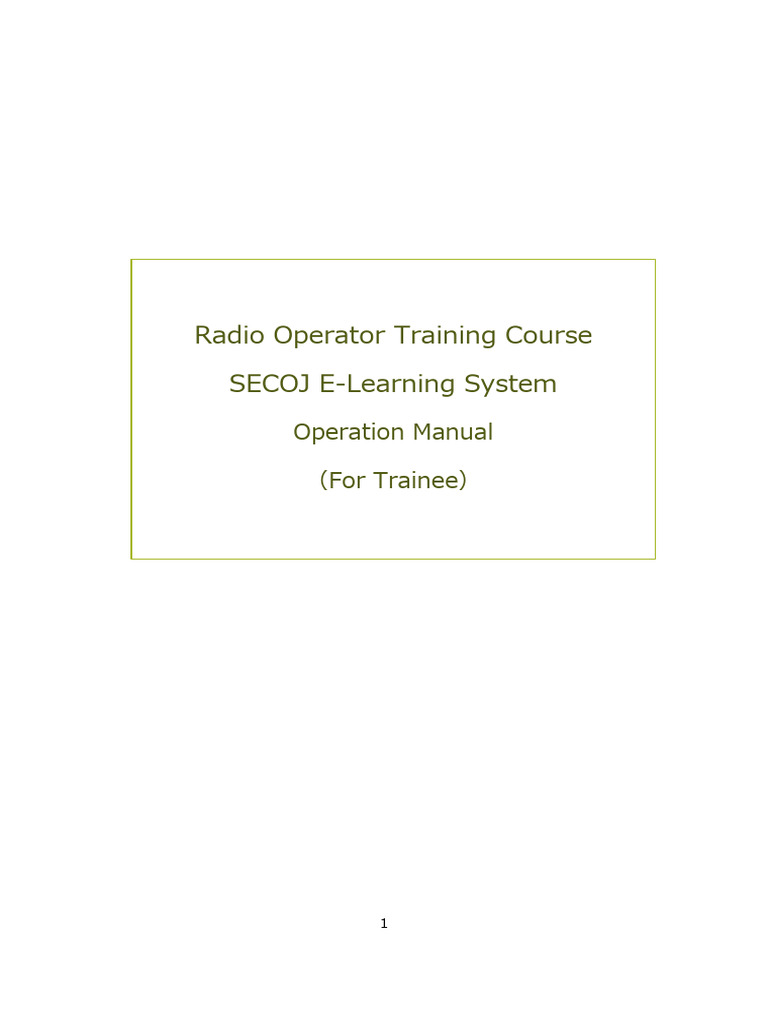 Radio Operator Training Manual | PDF | Microsoft Windows | Windows 10