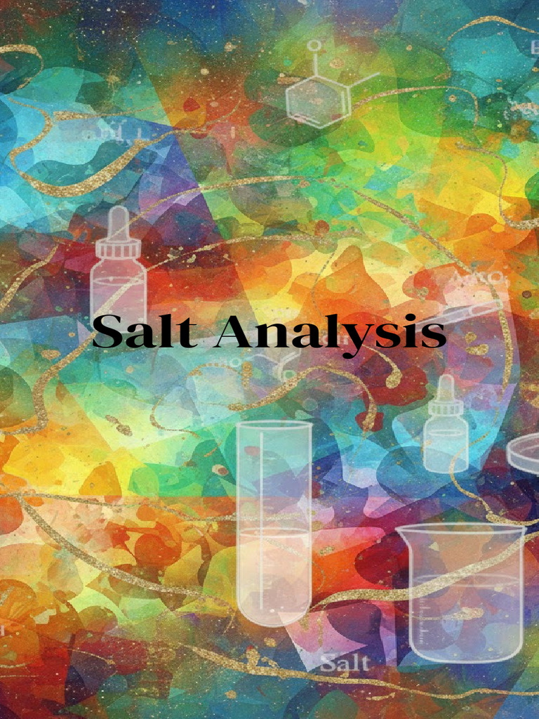 Comprehensive Salt Analysis Guide | PDF