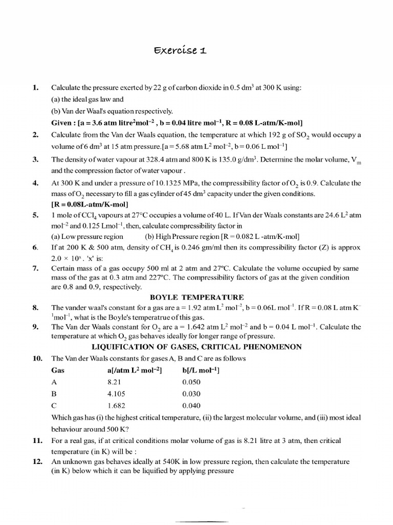Real Gas | PDF