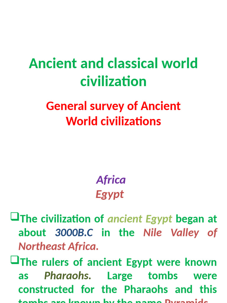 Overview of Ancient Civilizations | PDF | Ancient Egypt