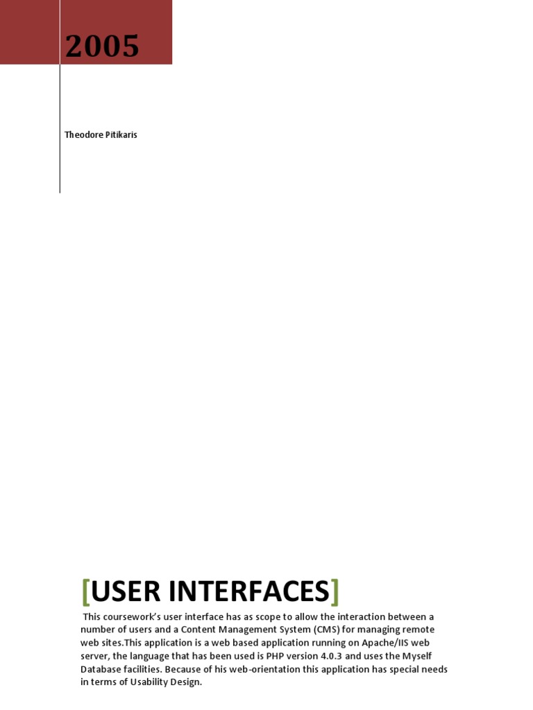 UI Design | PDF | Web Application | World Wide Web