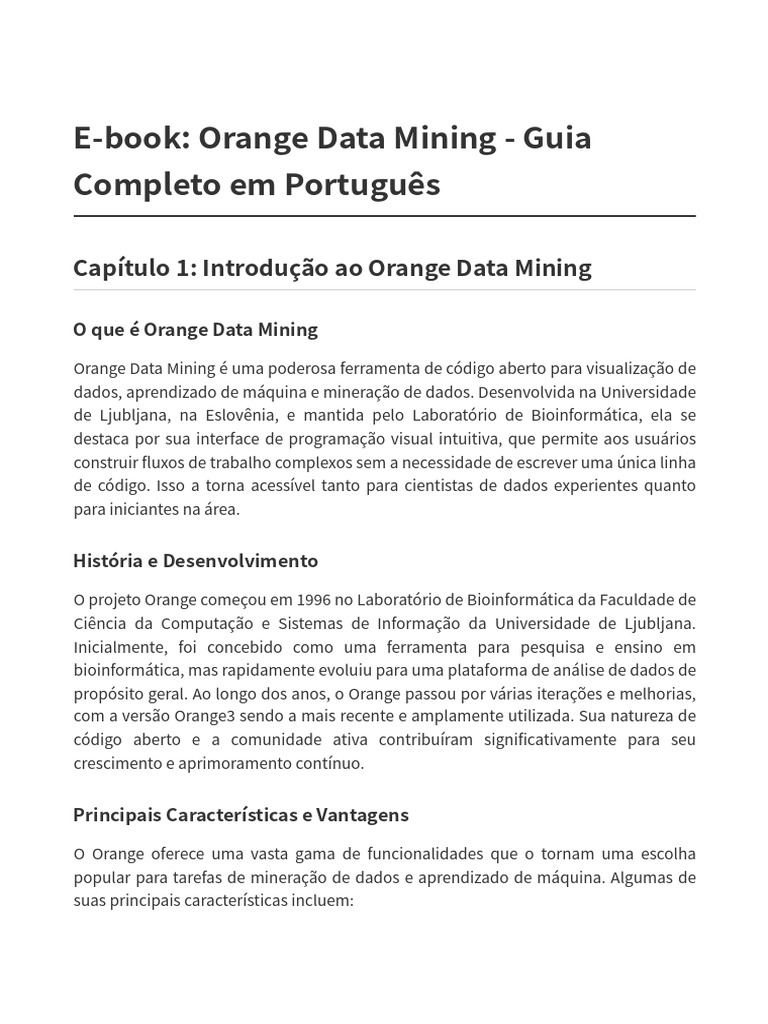 Guia Completo do Orange Data Mining | PDF | Aprendizado de máquina ...