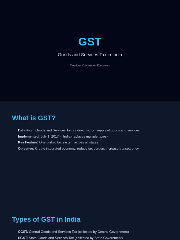 Com GST Presentation | PDF
