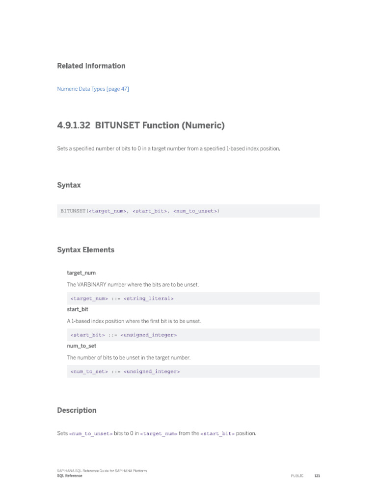 HANA SQL Reference 02 | PDF