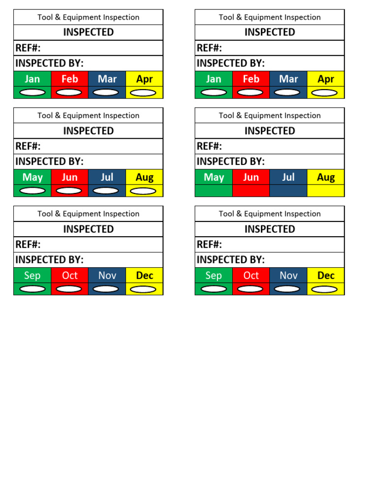 Color Code Inspected | PDF