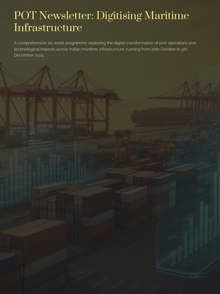 POT Newsletter - Digitising Maritime Infrastructure Oct 26 To Dec 5 | PDF