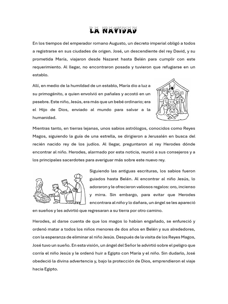 La historia del nacimiento de Jesús | PDF