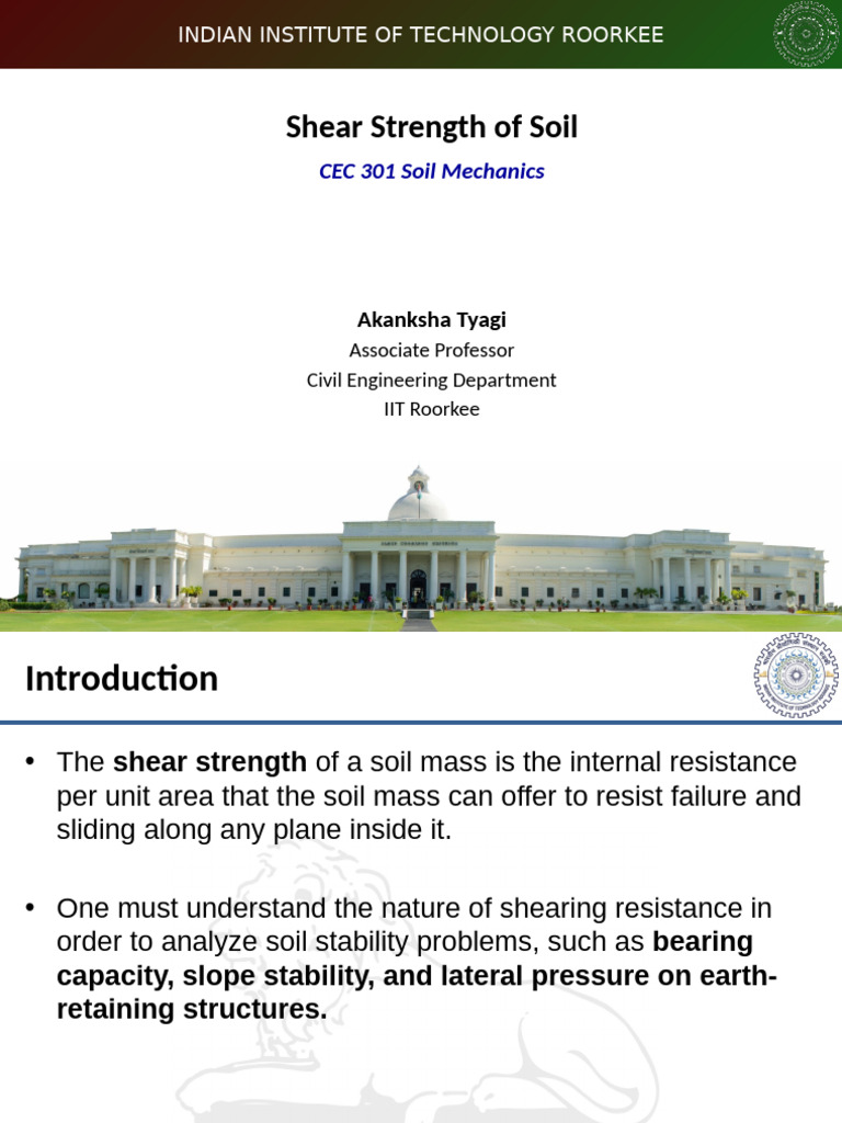 Shear Strength of Soil Mechanics Explained | PDF | Stress (Mechanics ...