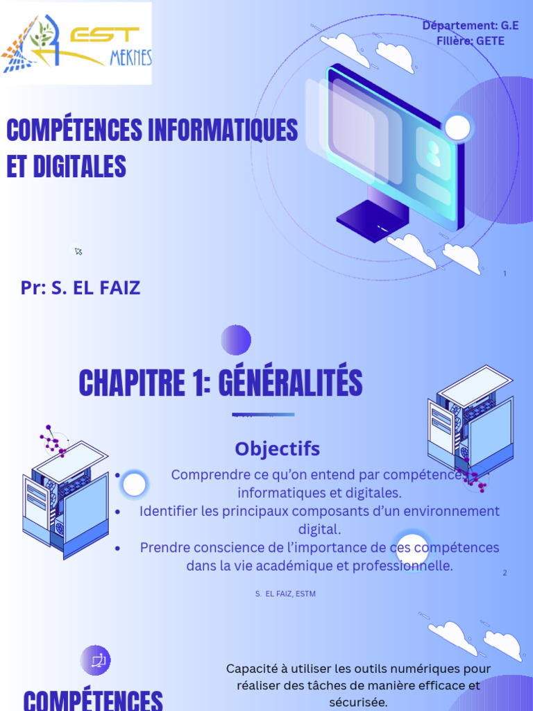 Compétences Informatiques et Digitales | PDF | Programme informatique ...