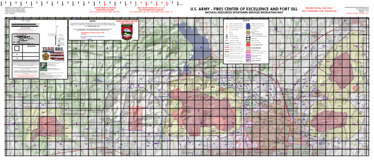 Fort Sill Recreation Map Overview | PDF | Latitude | Geographic Data ...