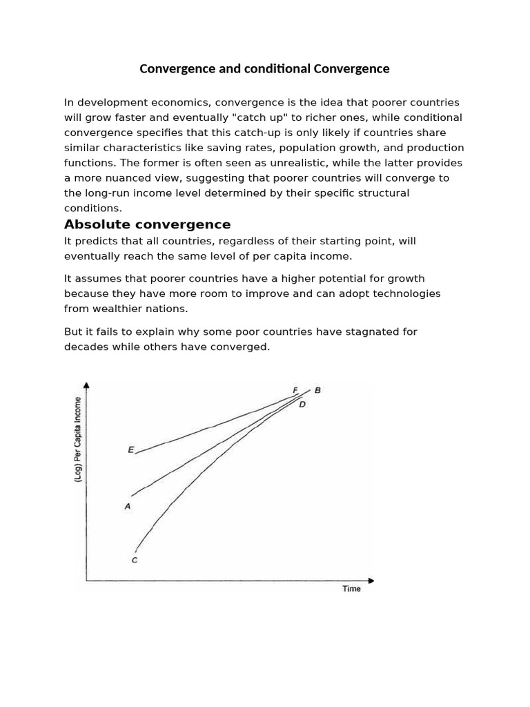 Convergence vs. Conditional Convergence | PDF | Economic Growth ...