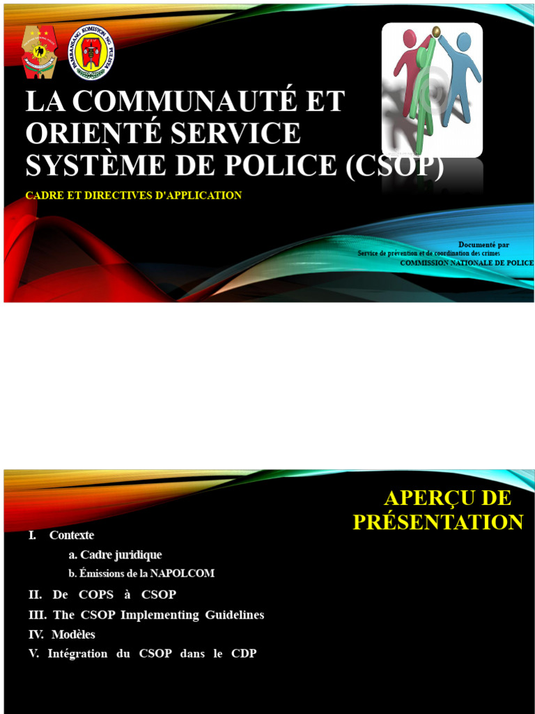 Présentation CSOP | PDF | Police | Sécurité