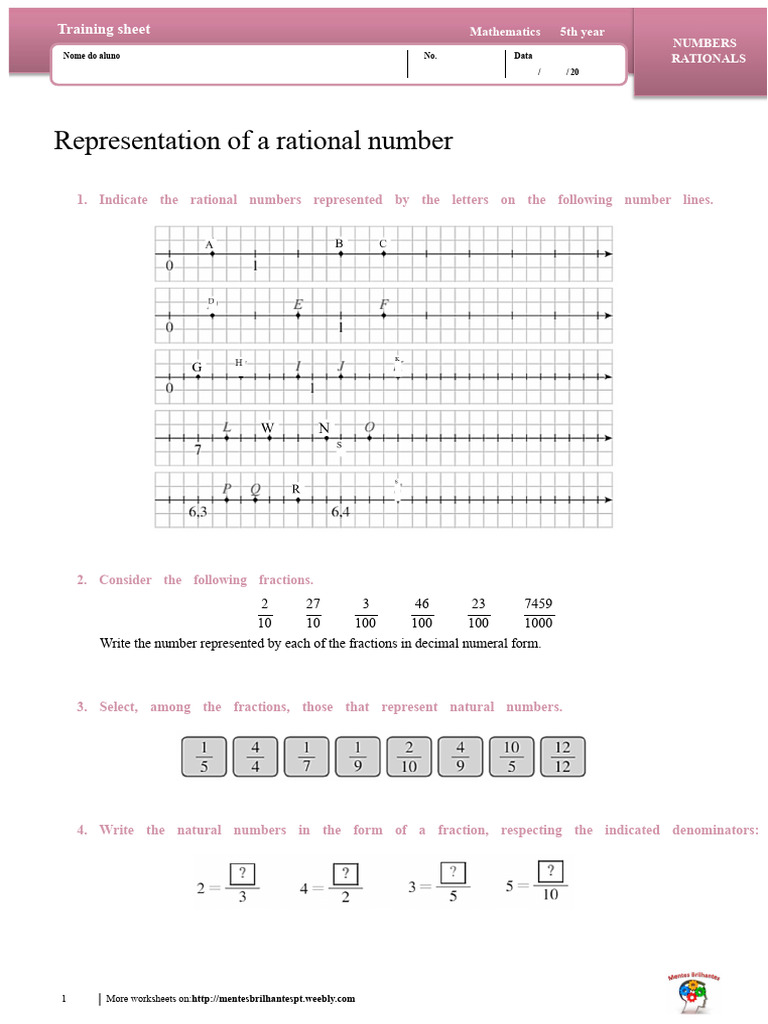 Mathematics Worksheet 5th Grade | PDF