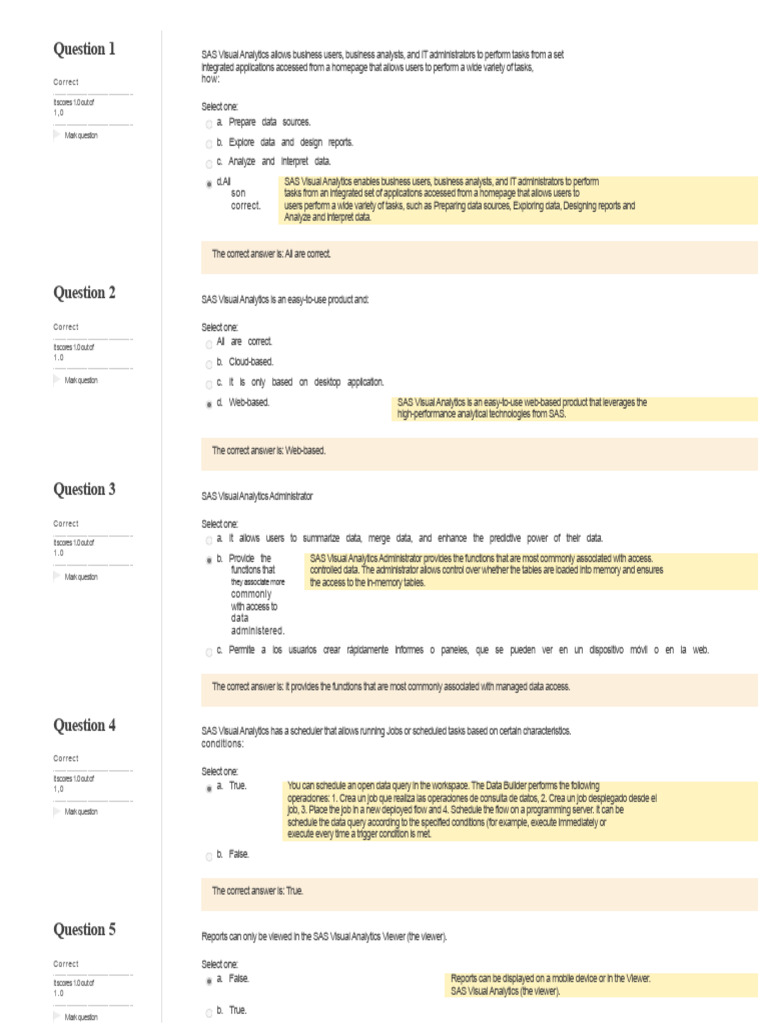 Overview of SAS Visual Analytics Features | PDF | Sas (Software ...