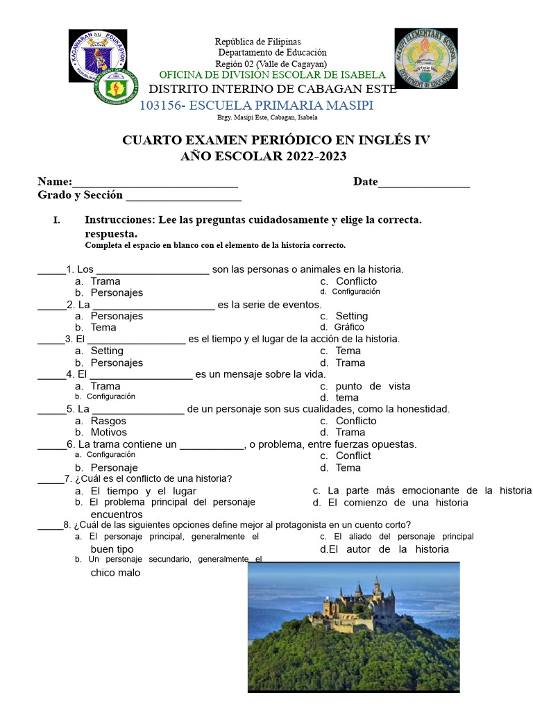 Examen de Inglés IV para Primaria 2022-2023 | PDF | Comunicación humana ...