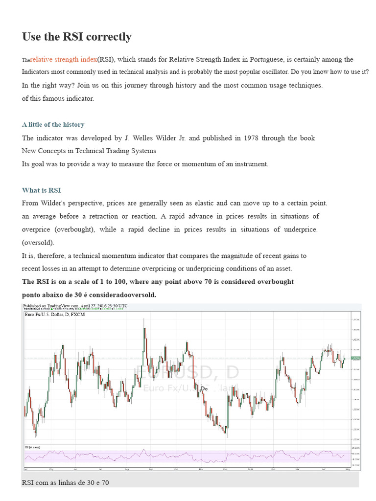 Use The RSI Correctly | PDF | Foreign Exchange Market | Market (Economics)