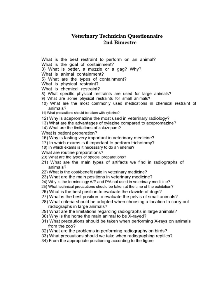 Veterinary Technician Restraint Guide | PDF | Radiography | Radiology