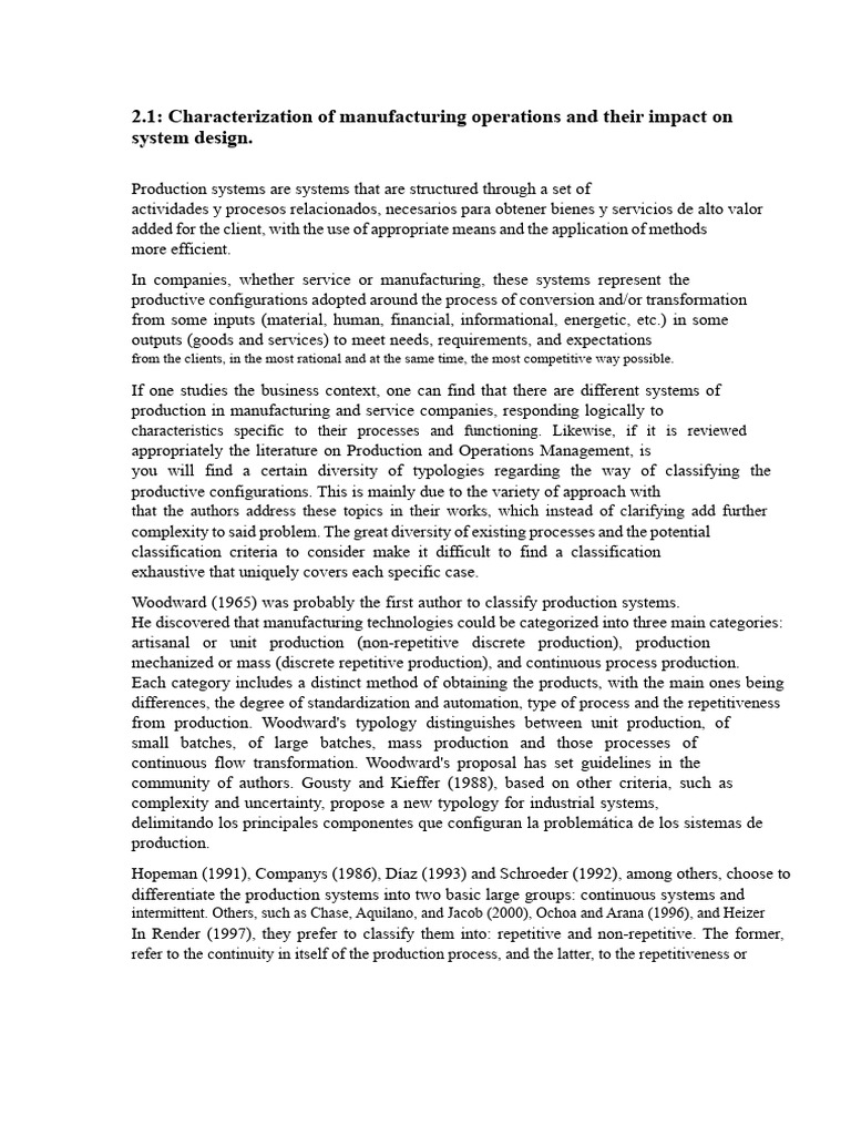 Manufacturing Operations Impact on Design | PDF | Lean Manufacturing ...