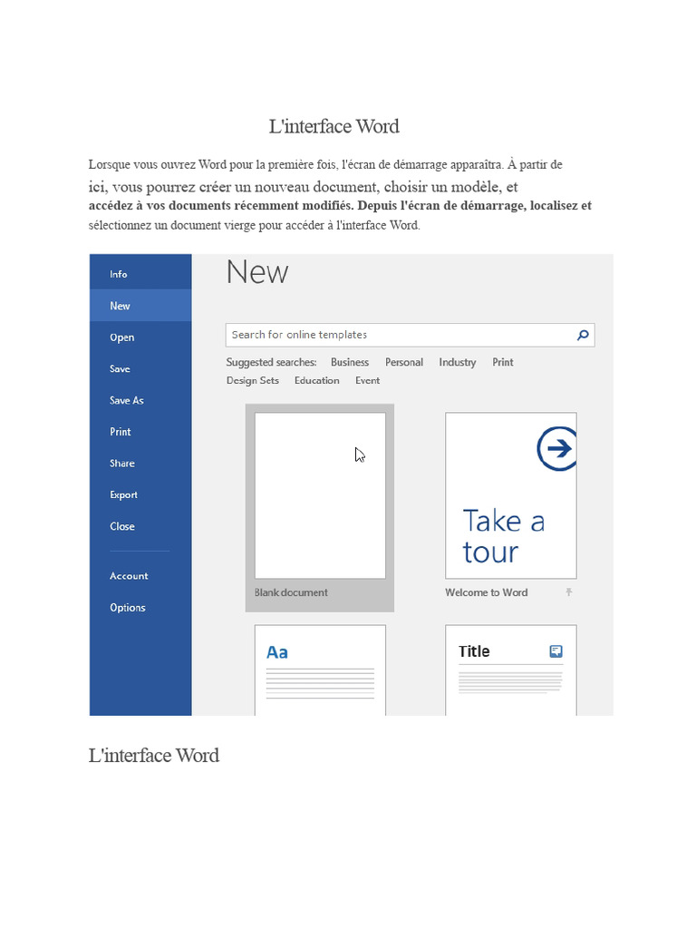 Guide de l'interface Word 2016 | PDF | Microsoft Word | Mise en page