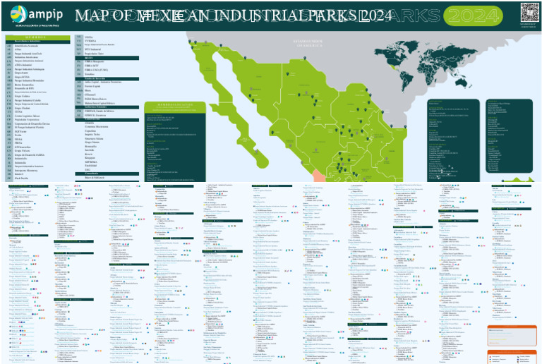 Mapa de Parques Industriales en México 2024 | PDF