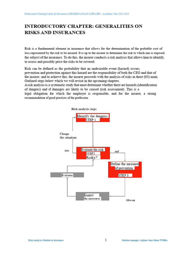 Insurance Risk Analysis Overview | PDF | Risk | Insurance