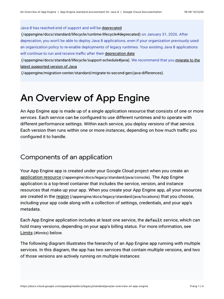 App Engine Overview for Java 8 Users | PDF | Java (Programming Language ...