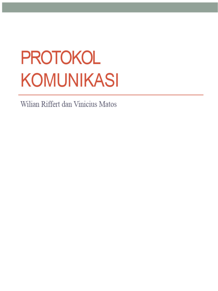 Protokol Komunikasi: OSI dan TCP/IP | PDF