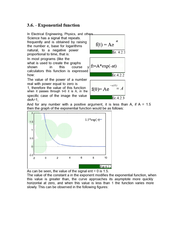 Exponential Functions in Electrical Circuits | PDF | Phase (Waves ...