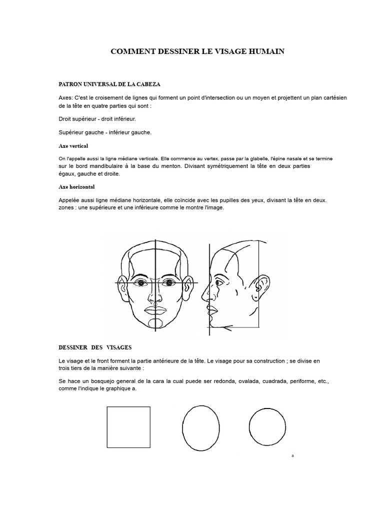 Techniques de Dessin du Visage Humain | PDF | Oreille | Dessin