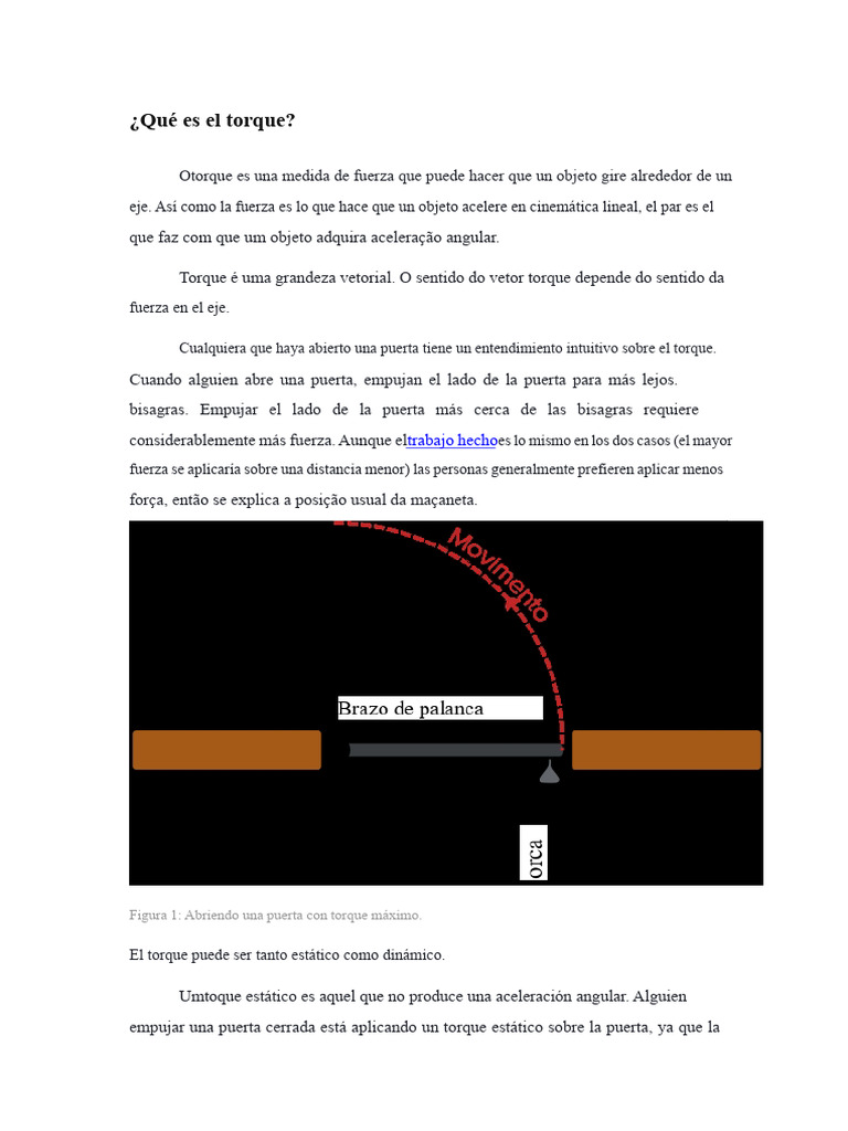 ¿Qué Es El Torque? | PDF | Esfuerzo de torsión | Fuerza